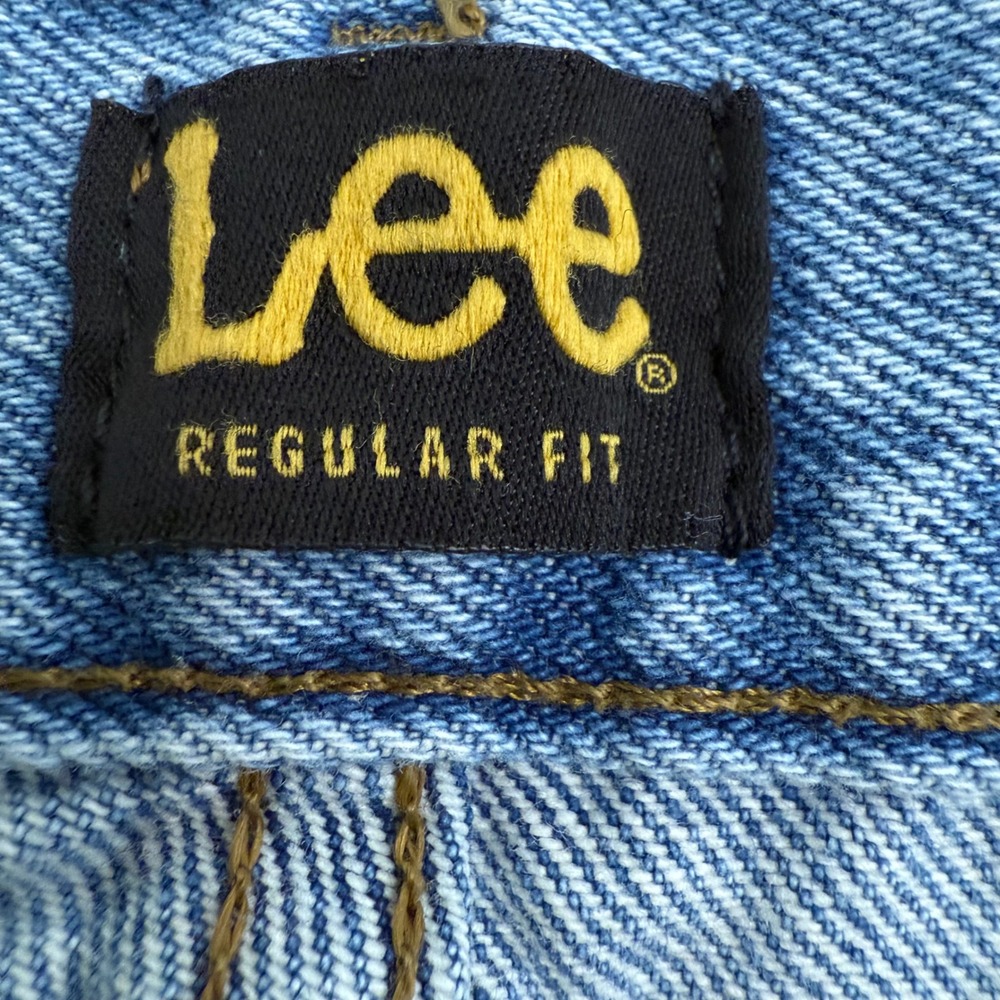 Lee Regular Fit Light Wash Denim Jeans Men's Size 42x30 Cotton - Picture 7 of 9